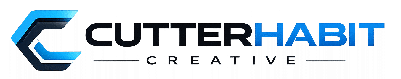 cutterhabit modern logo for video production company